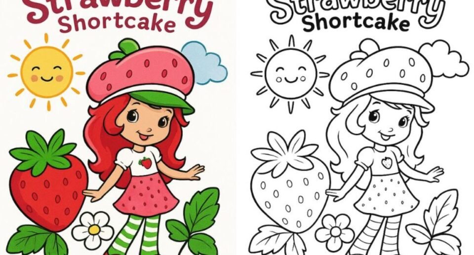 Strawberry Short Cake Coloring Pages