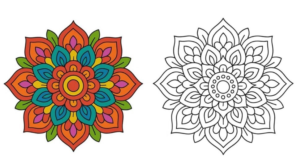 Easy Mandala Coloring Pages