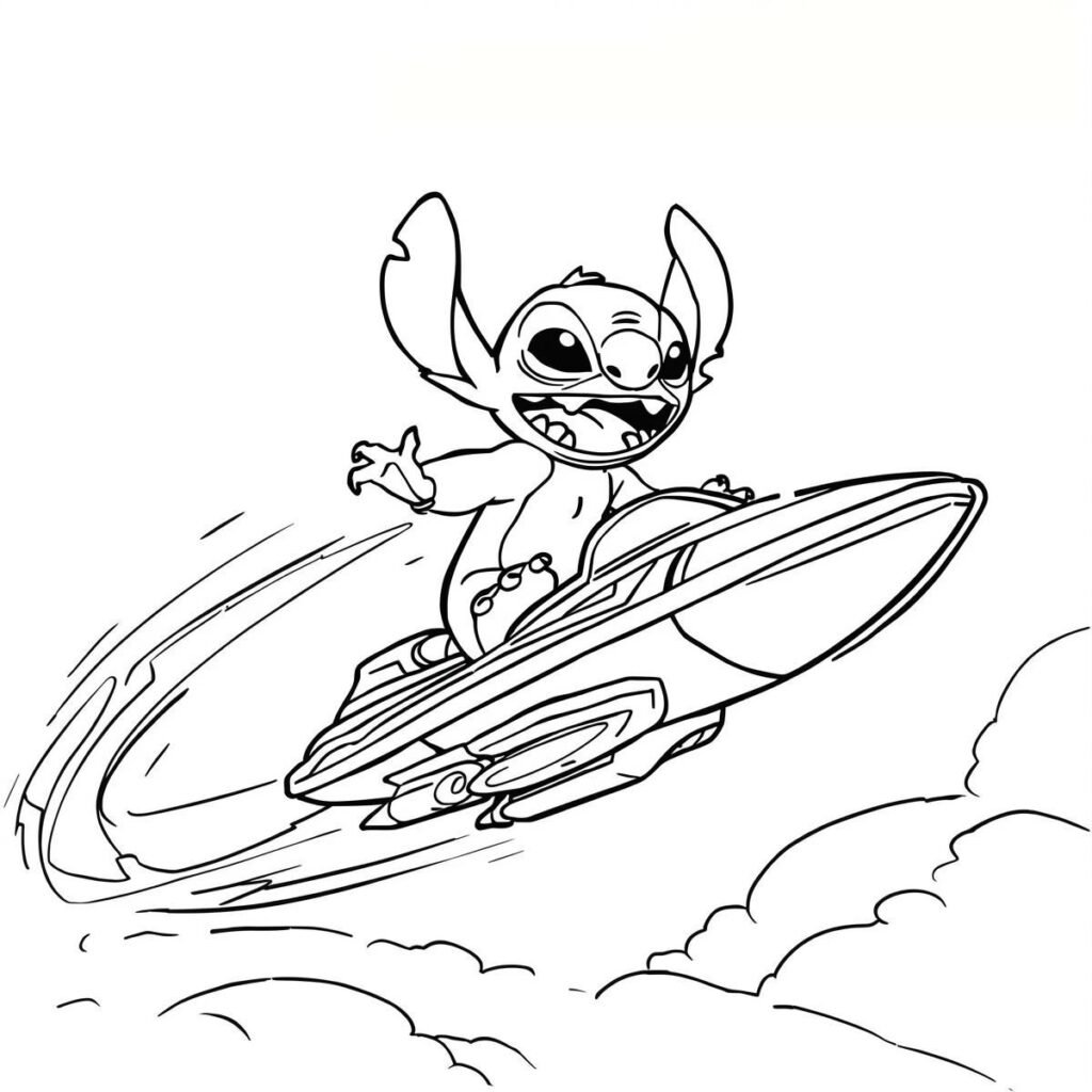 Stitch Jetboarding
