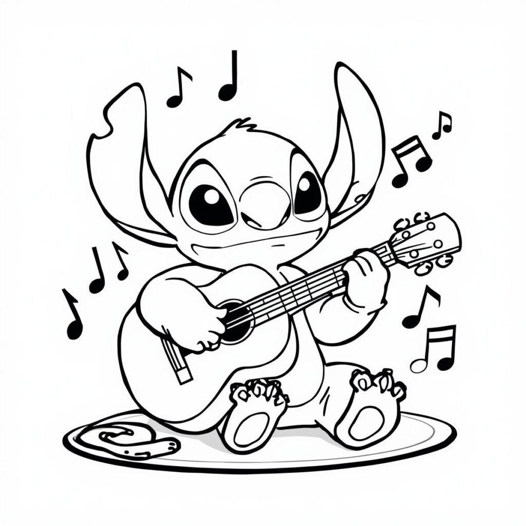 Stitch Playing Guitar