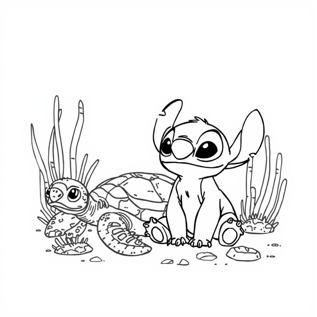Stitch with Turtle Friend