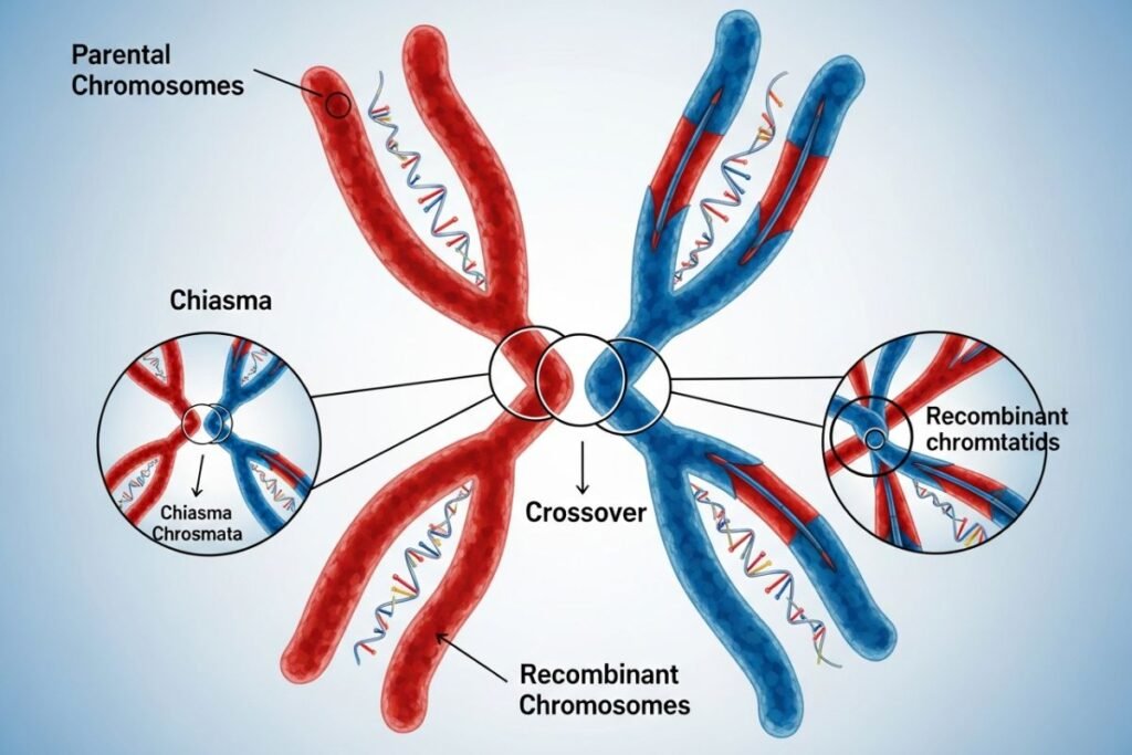 How Crossover Events Create Unique Genetic Combinations