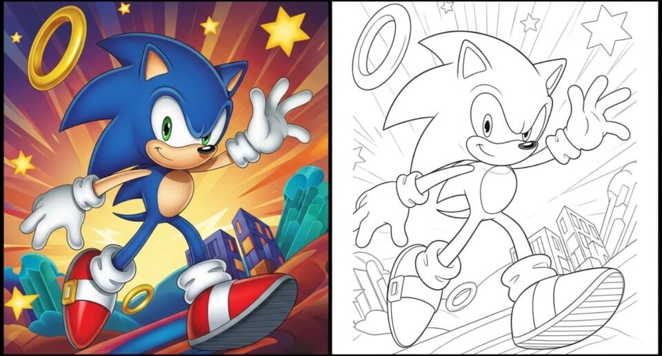 Sonic Coloring Pages Fun and Dynamic Printable Designs